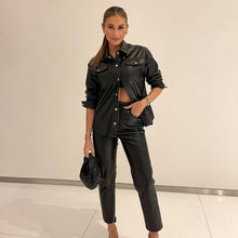 Load image into Gallery viewer, Black Leather Jacket - Fashionsarah.com
