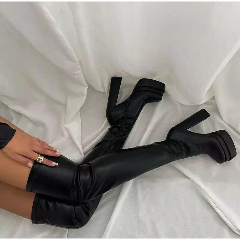 New Platform Over the Knee Boots | Fashionsarah.com