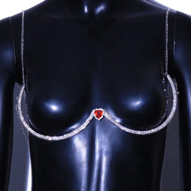 Fashionsarah.com Colourful Rhinestone bra chain