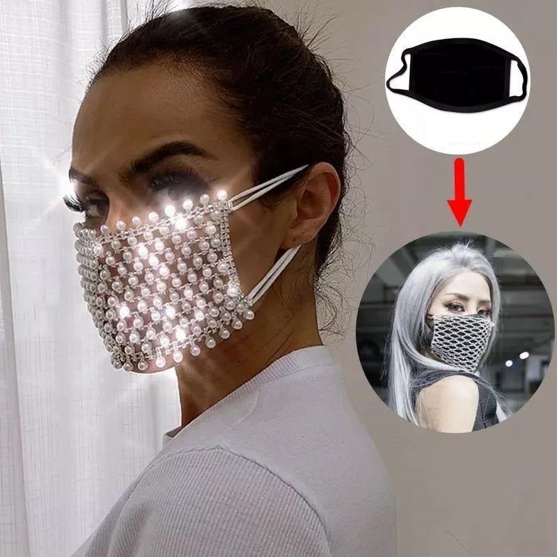 Fashionsarah.com Pearl Face Mask