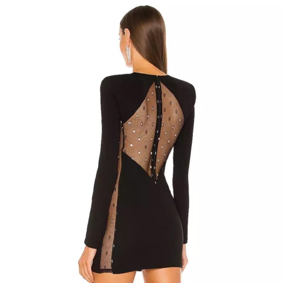 Fashionsarah.com Newest Mesh Glamorous Mini Dress