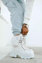 Load image into Gallery viewer, White Mid heeled Boots - Fashionsarah.com