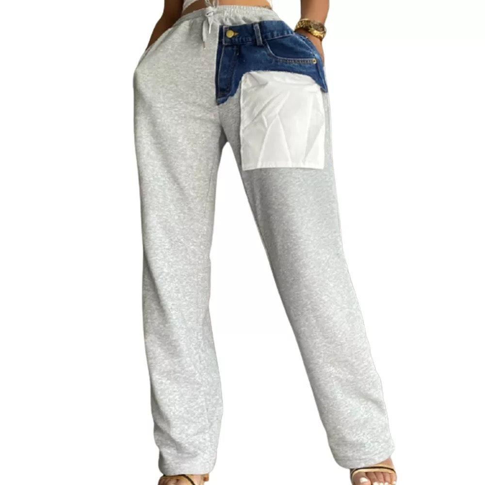 Fashionsarah.com Sport Pants with Denim Pocket