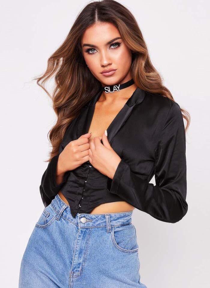 Women Stylish Crop Top Blazers | Fashionsarah.com
