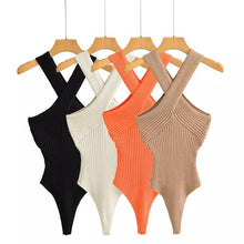 Load image into Gallery viewer, Cross Halter Knitting Bodysuits - Fashionsarah.com