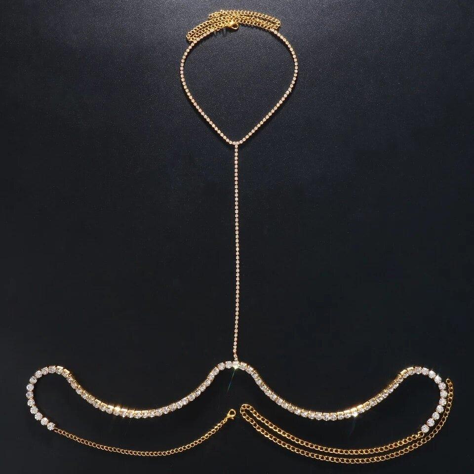 Fashionsarah.com Rhinestone Body Chain Jewelry