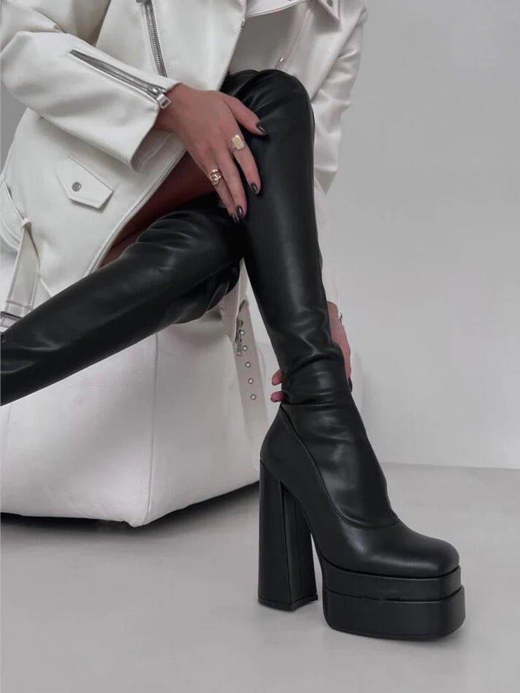 New Platform Over the Knee Boots | Fashionsarah.com