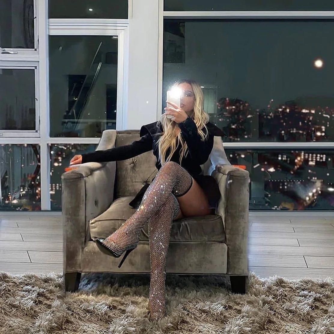 Glimmer Over the Knee Boots | Fashionsarah.com