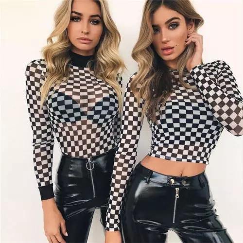 Checkerboard Skinny Tops | Fashionsarah.com