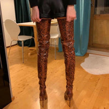Load image into Gallery viewer, Leopard Over-the-knee Long Boots - Fashionsarah.com