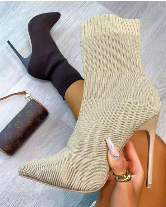 Knitting Stretch Boots | Fashionsarah.com