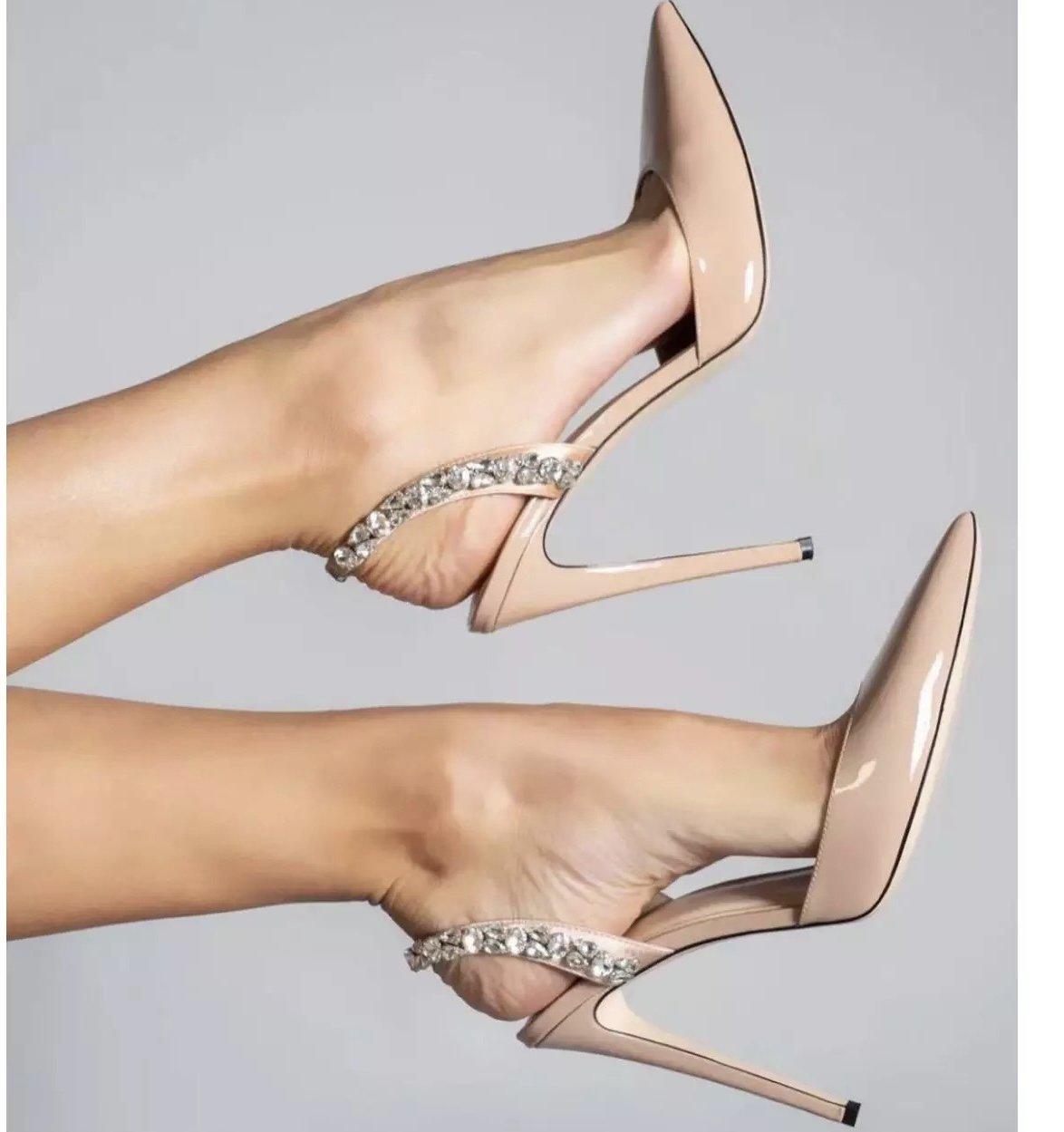 Rhinestones Pointed Stiletto | Fashionsarah.com