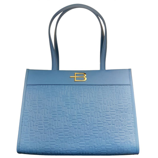 Fashionsarah.com Fashionsarah.com Baldinini Trend Light Blue Leather Di Calfskin Shoulder Bag