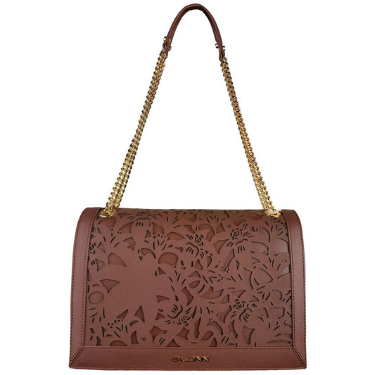 Baldinini Trend Brown Leather Di Calfskin Crossbody Bag | Fashionsarah.com