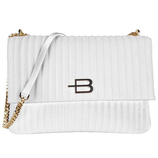 Fashionsarah.com Fashionsarah.com Baldinini Trend White Leather Di Calfskin Crossbody Bag