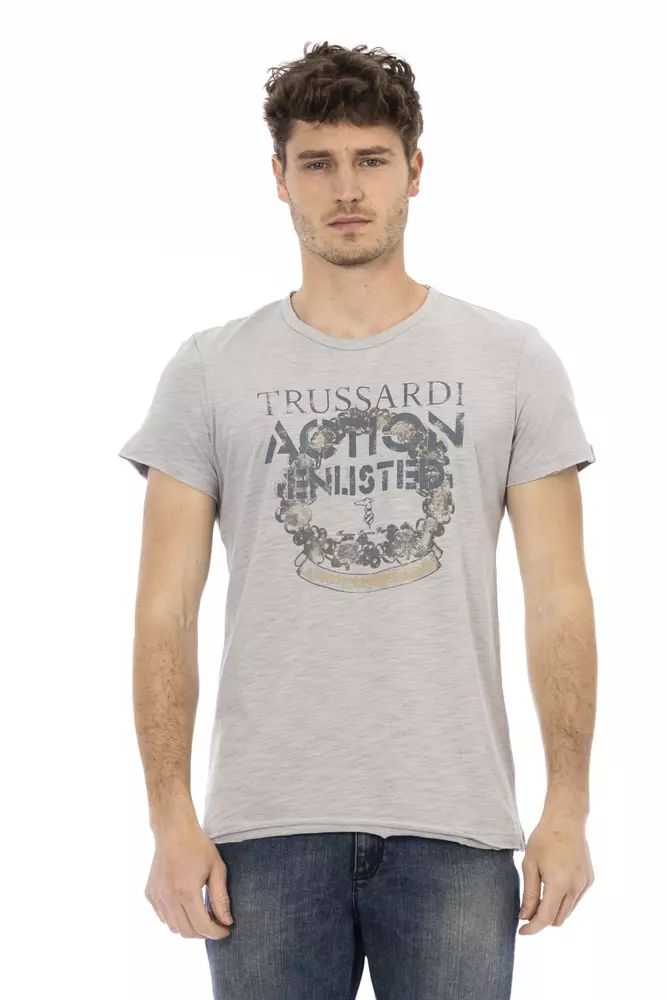 Fashionsarah.com Fashionsarah.com Trussardi Action Gray Cotton T-Shirt
