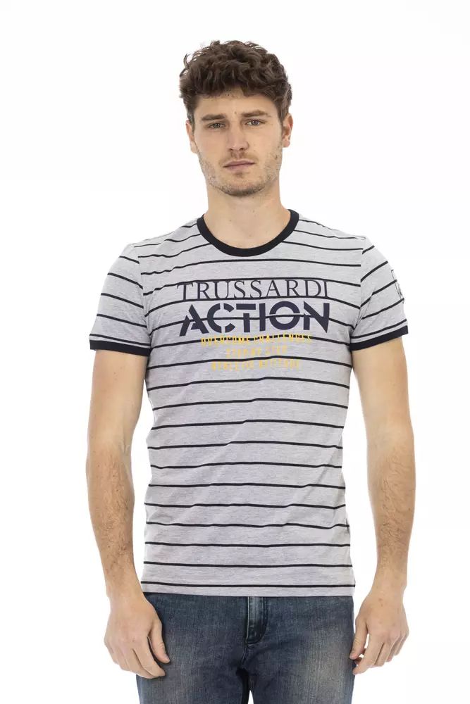 Fashionsarah.com Fashionsarah.com Trussardi Action Gray Cotton T-Shirt