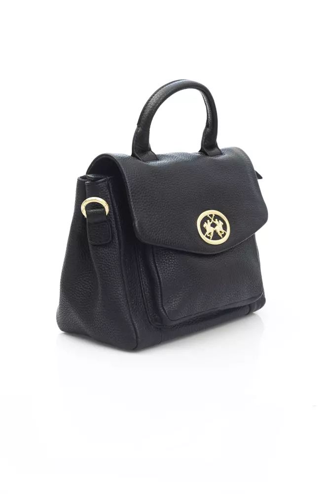 Fashionsarah.com Fashionsarah.com La Martina Black COW Leather Crossbody Bag