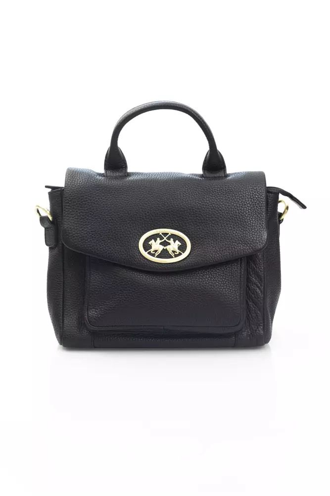 Fashionsarah.com Fashionsarah.com La Martina Black COW Leather Crossbody Bag