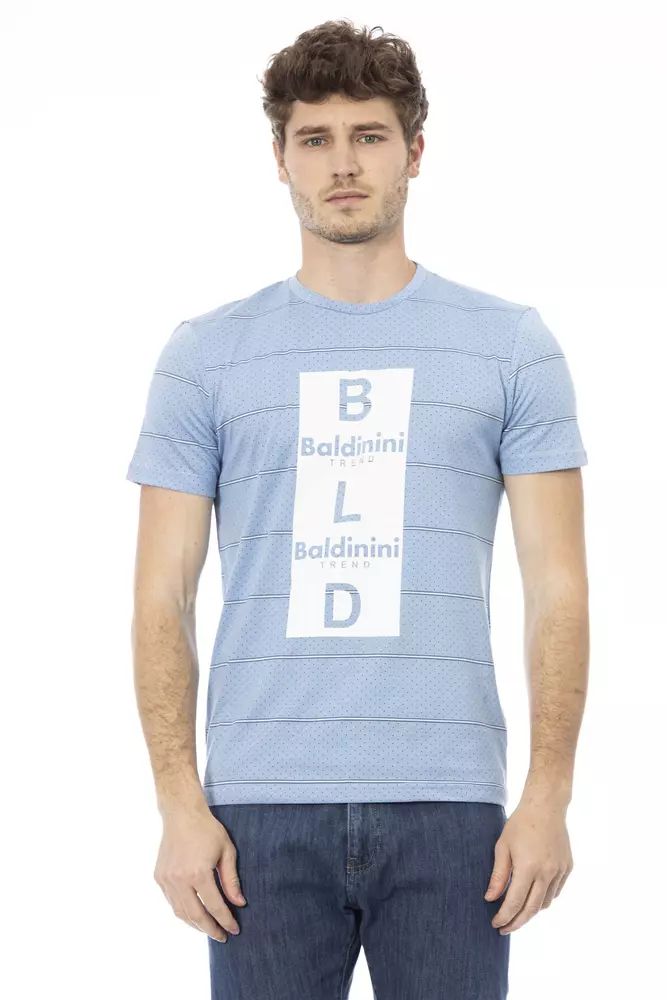 Fashionsarah.com Fashionsarah.com Baldinini Trend Light Blue Cotton T-Shirt