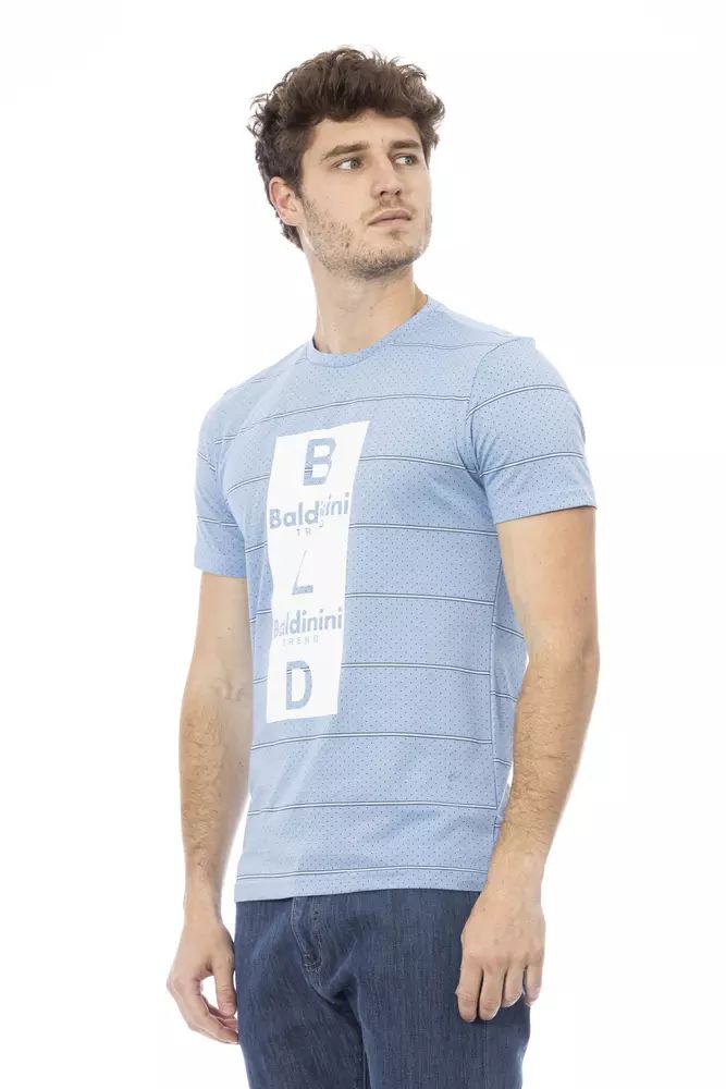 Fashionsarah.com Fashionsarah.com Baldinini Trend Light Blue Cotton T-Shirt