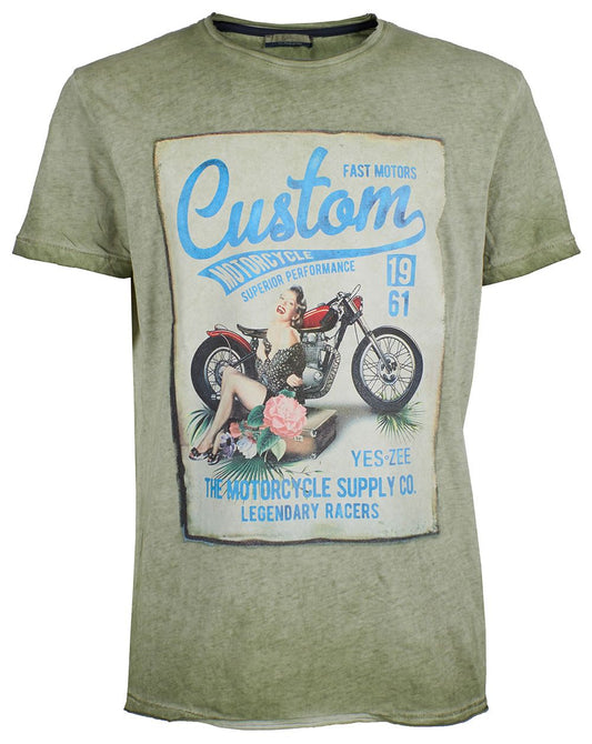 Fashionsarah.com Fashionsarah.com Yes Zee Green Cotton T-Shirt