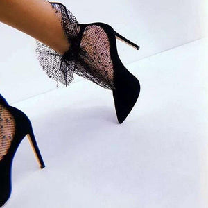 Wrapped Lace Heels - Fashionsarah.com