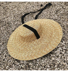 Wide brim straw hat - Fashionsarah.com