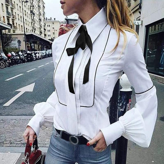 Women Office Bow T-shirts | Fashionsarah.com