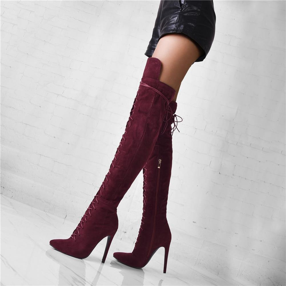 Fashionsarah.com Lace up Long Boots
