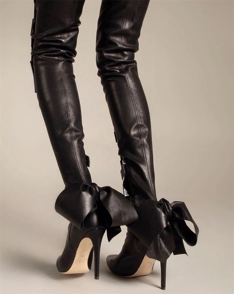 Fashionsarah.com Oversized Bow Over the knee Boots