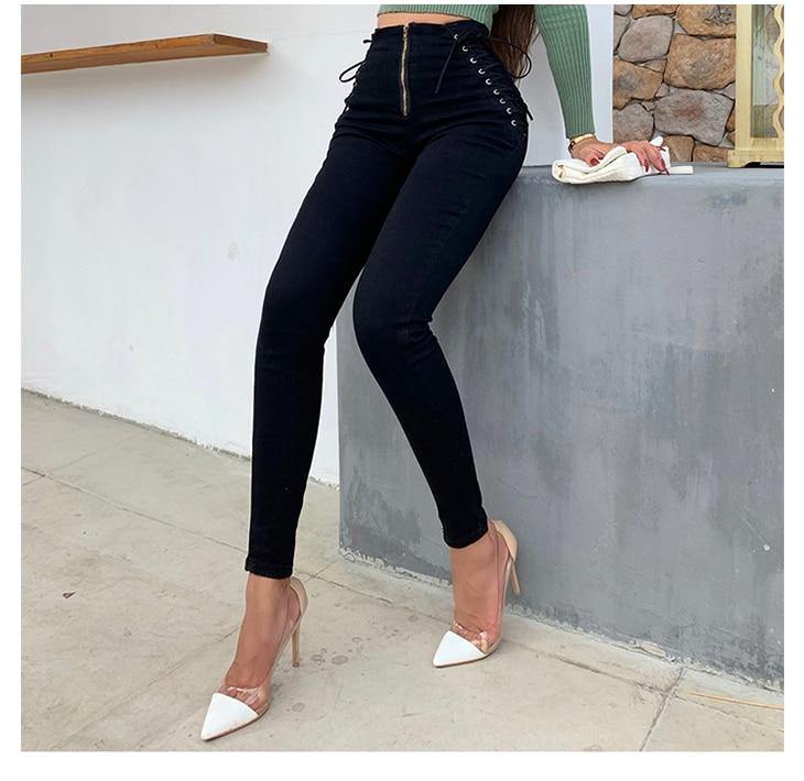 Women Slim Elastic Jeans | Fashionsarah.com