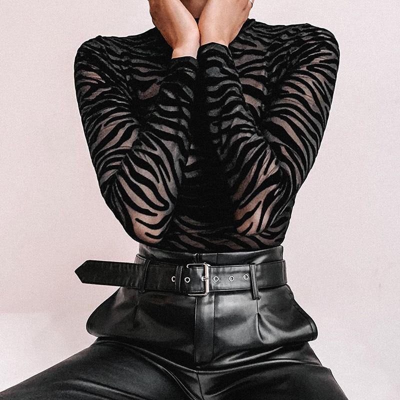 Fashionsarah.com Black Zebra bodysuit