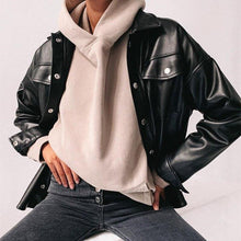 Load image into Gallery viewer, Black Leather Jacket - Fashionsarah.com