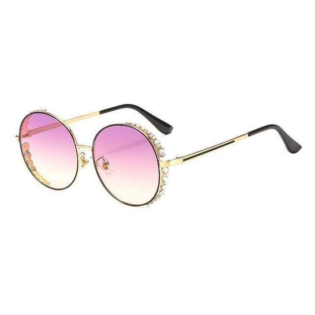 Round Shining Sunglasses | Fashionsarah.com