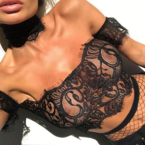 Lace Bra Crop Top (Necklace is included) | Fashionsarah.com