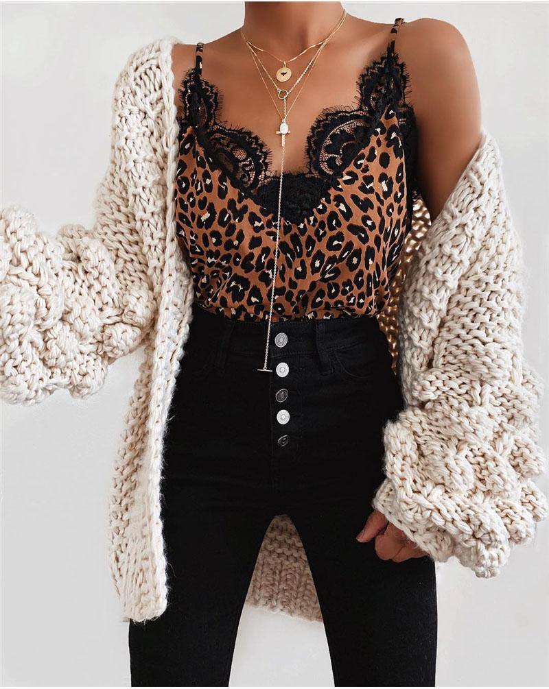 Women Leopard Lace Tops | Fashionsarah.com