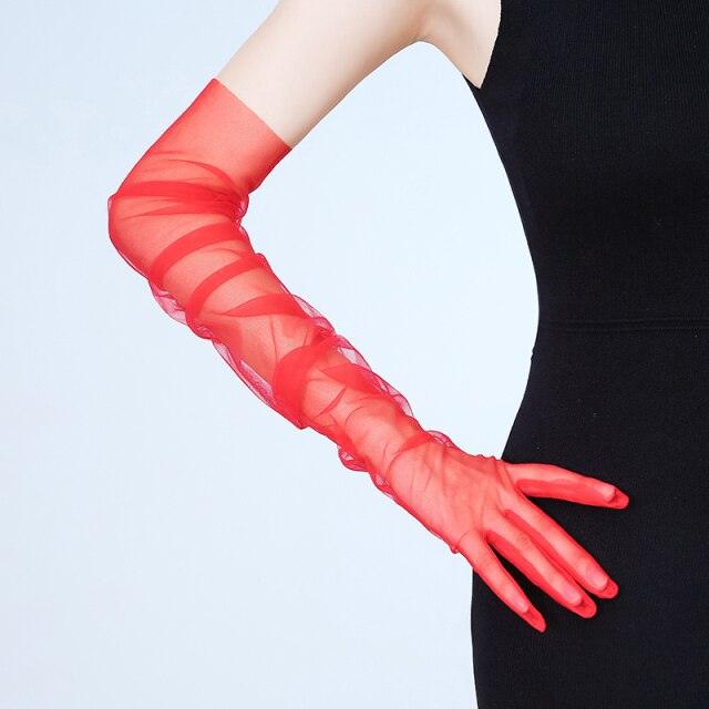 Fashionsarah.com Mesh Long Touch Screen Gloves