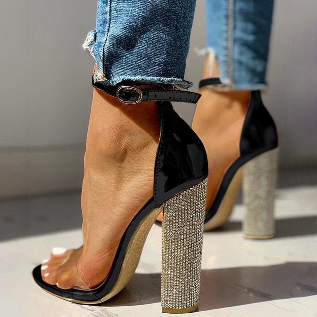 Fashionsarah.com Transparent Diamond Heels