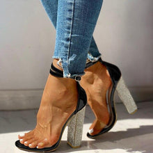 Load image into Gallery viewer, Transparent Diamond Heels - Fashionsarah.com