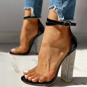 Transparent Diamond Heels - Fashionsarah.com