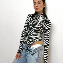 Load image into Gallery viewer, Zebra Slim Bodysuit - Fashionsarah.com