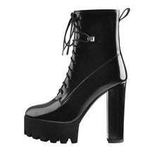 Load image into Gallery viewer, Leather Platform Ankle Boots - Fashionsarah.com