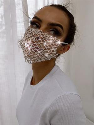 Fashionsarah.com Rhinestone Face Mask
