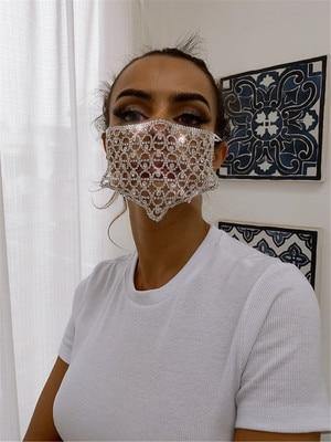 Rhinestone Face Mask | Fashionsarah.com