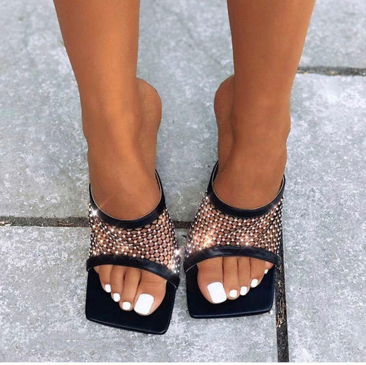 Square Glittering toe | Fashionsarah.com