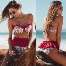 Load image into Gallery viewer, Strapless Floral Swimwear - Fashionsarah.com