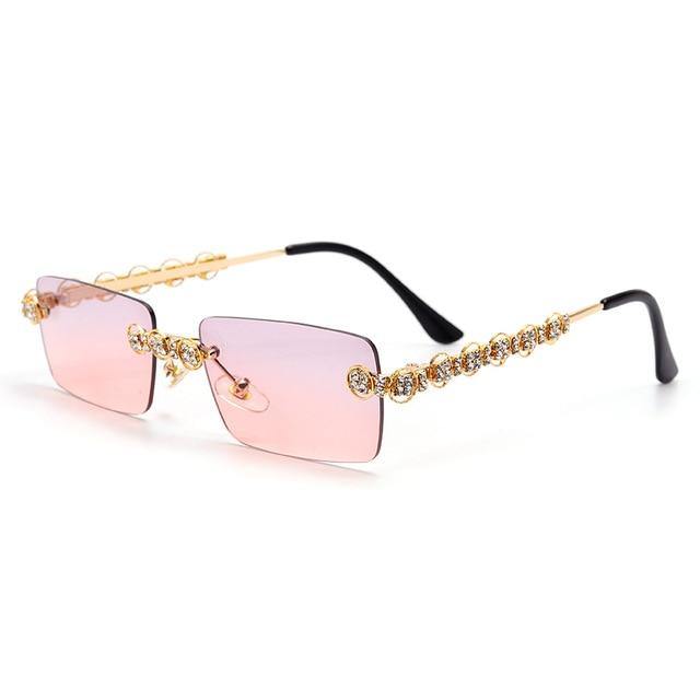Fashionsarah.com Rimless Diamond Sunglasses