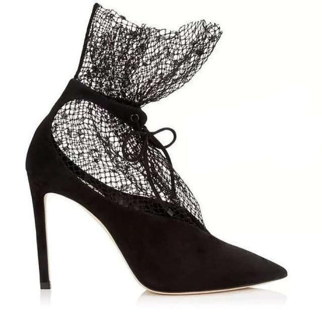 Wrapped Lace Heels | Fashionsarah.com