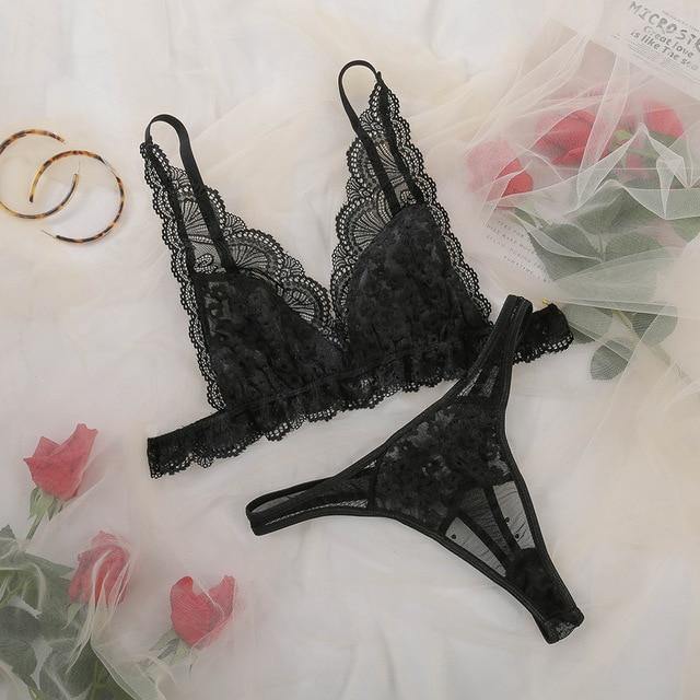 Floral Lingerie Lace Set | Fashionsarah.com